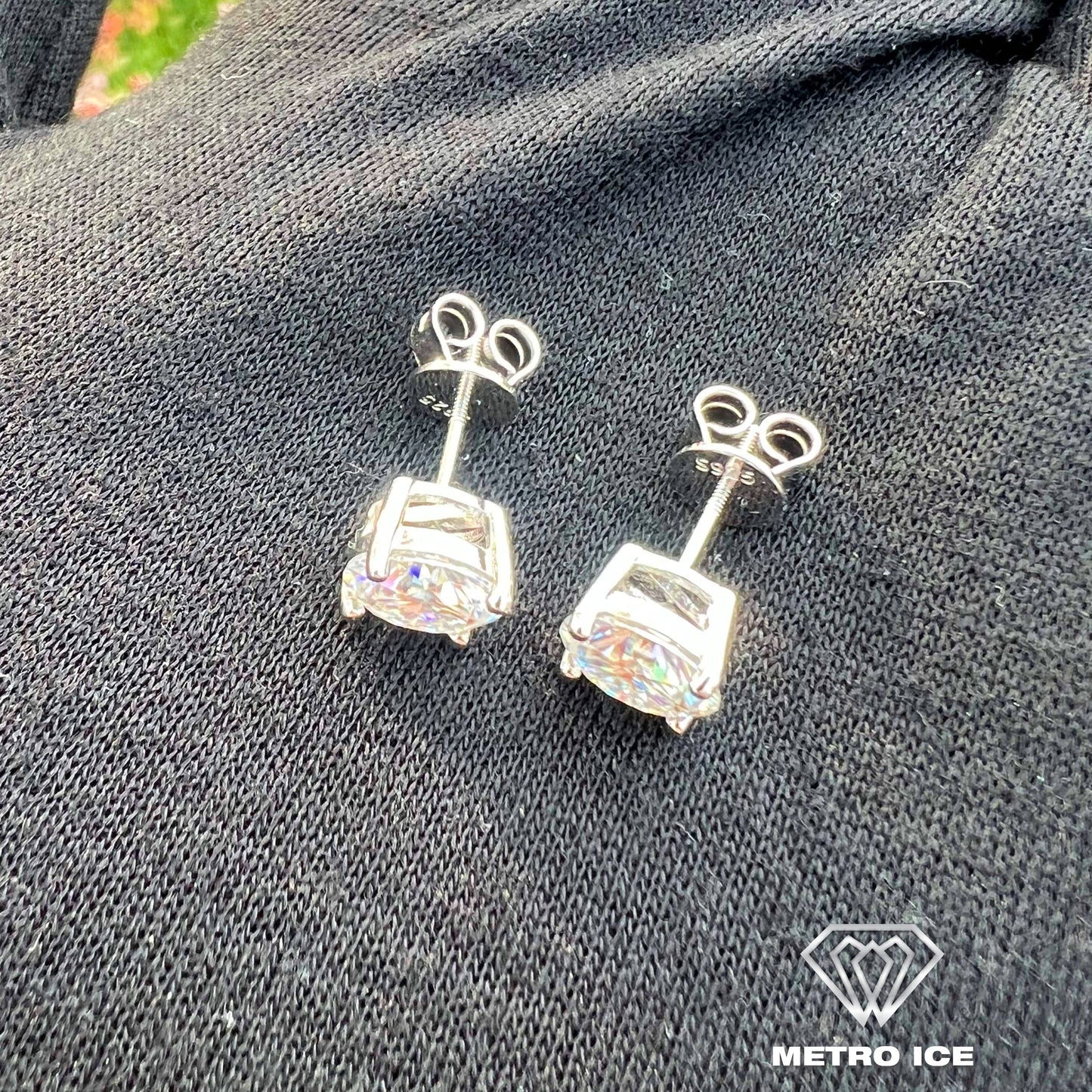 VVS Moissanite S925 Screwback Earrings