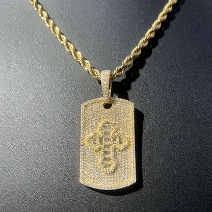 VVS Moissanite Dog Tag Pendant