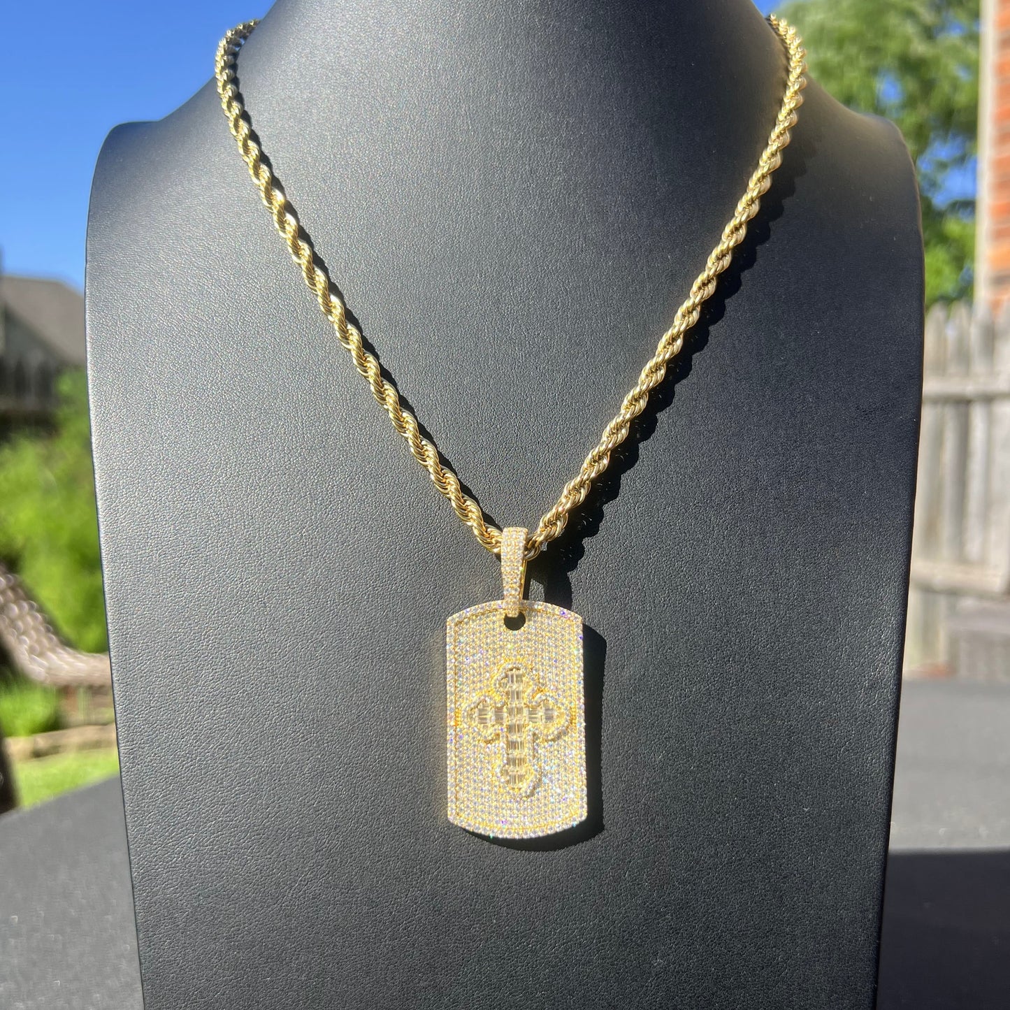 VVS Moissanite Dog Tag Pendant