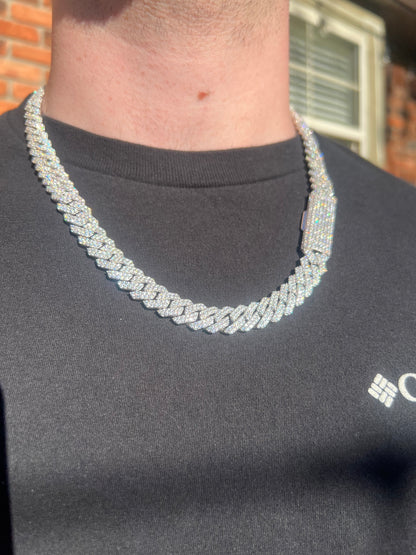 VVS Moissanite 18k White Gold Miami Cuban Link