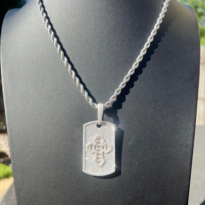 VVS Moissanite Dog Tag Pendant