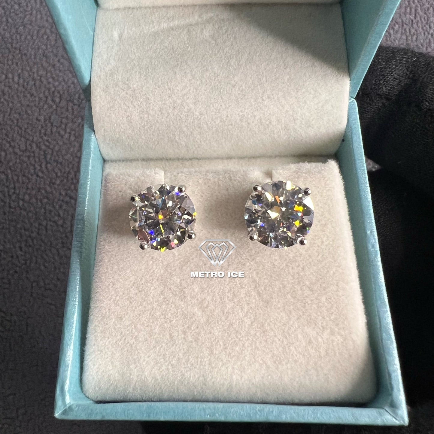 VVS Moissanite Screwback Earrings