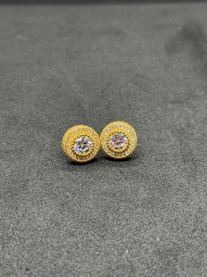 Fully Iced VVS Moissanite Halo Earrings