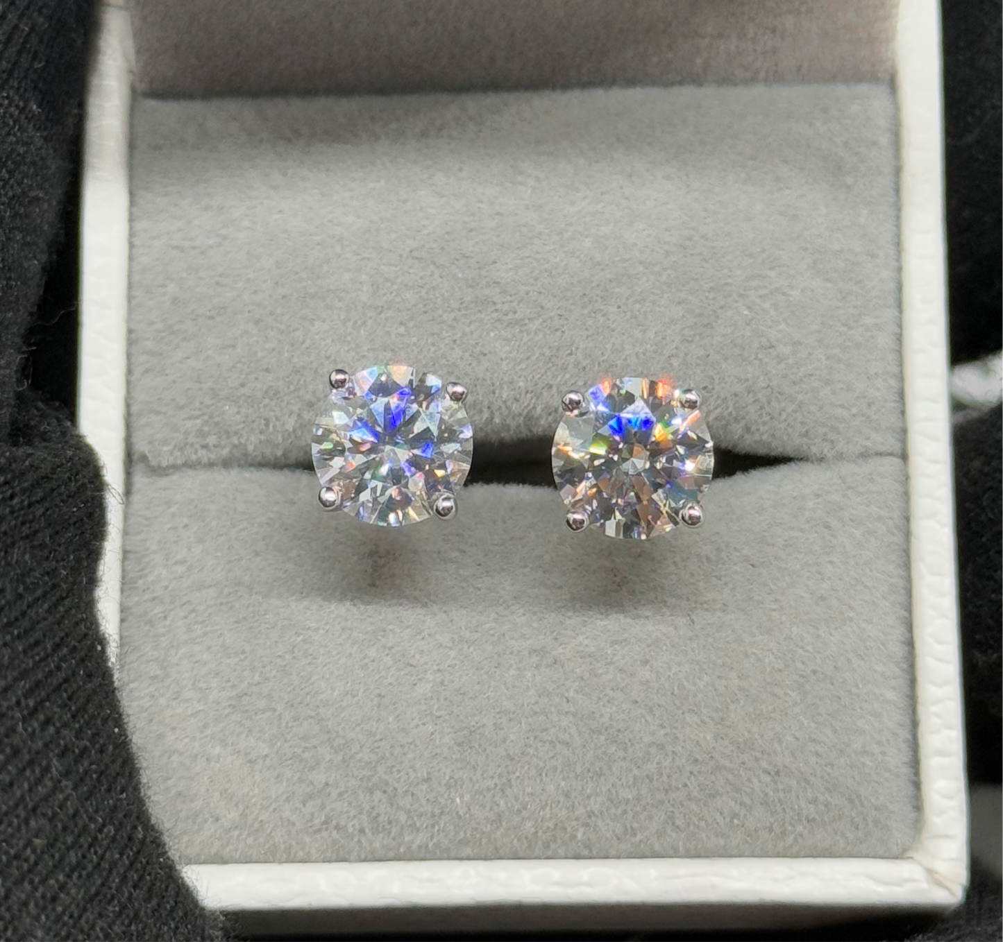 VVS Moissanite S925 Screwback Earrings