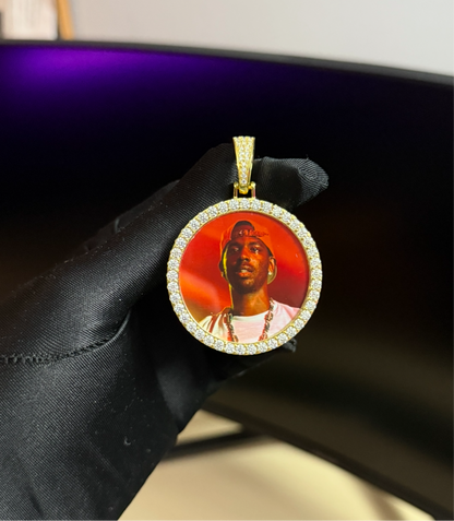 VVS Moissanite Custom Photo Pendant