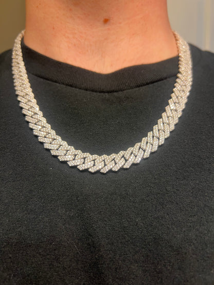 VVS Moissanite 18k White Gold Miami Cuban Link