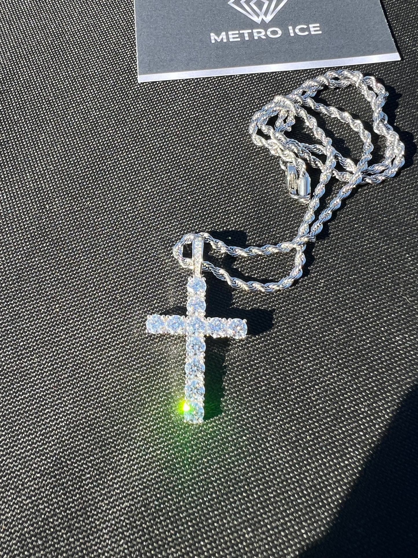 Moissanite Cross Pendants