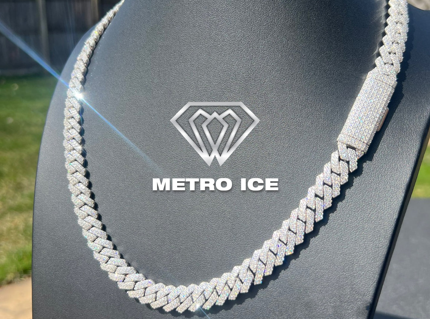 VVS Moissanite 18k White Gold Miami Cuban Link