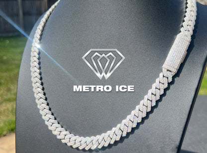 VVS Moissanite 18k White Gold Miami Cuban Link