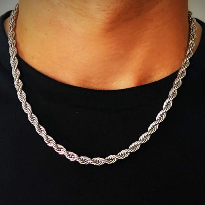 White Gold Rope Chains